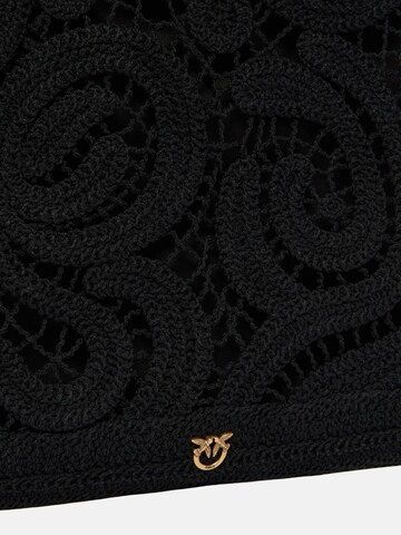 PINKO Handväska 'PINKO SHOPPER CROCHET GEOMETRICO BORSA' i svart