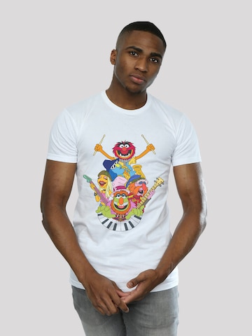 T-Shirt 'Muppets Dr. Teeth and The Electric Mayhem' F4NT4STIC en blanc : devant