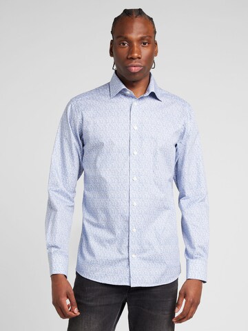 ETON Slim fit Button Up Shirt in Blue: front