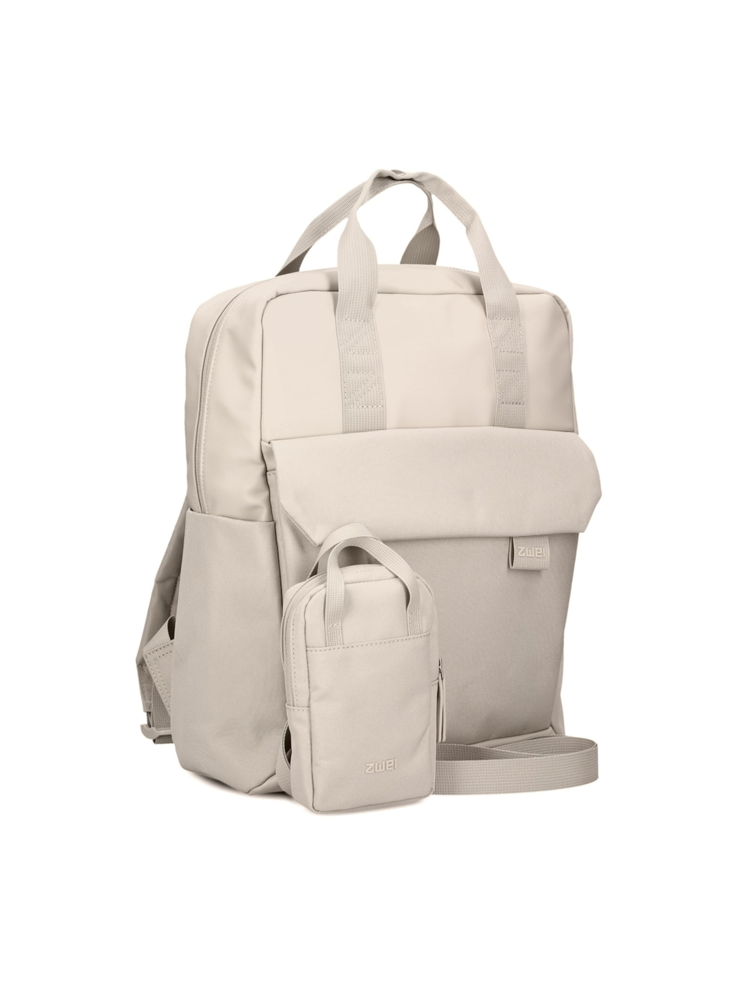 ZWEI Backpack 'LOU LUR160' in Beige: front