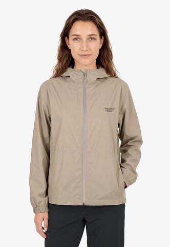 Weather Report Performance Jacket 'Pack'way' in Beige: front