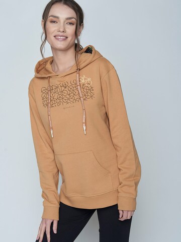 GREENBOMB Sweatshirt 'Bike Connect' in Braun