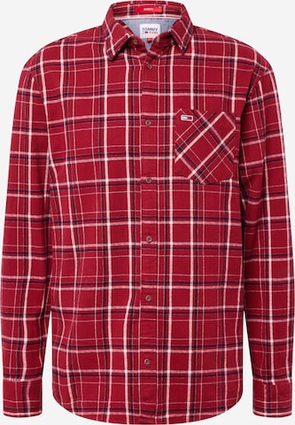 Tommy Jeans Regular Fit Hemd in Rot: predná strana