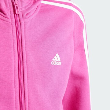ADIDAS SPORTSWEAR Athletic Zip-Up Hoodie 'Essentials' in Pink