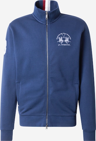La Martina Sweatjacke in Blau: Vorderseite