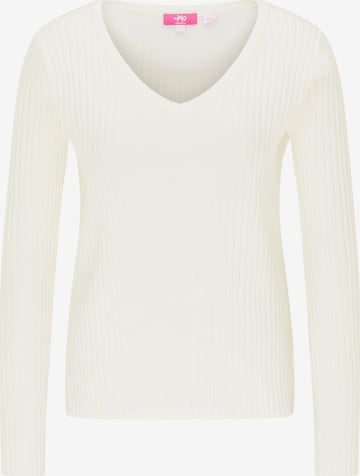 Mo ESSENTIALS Sweater in White: front