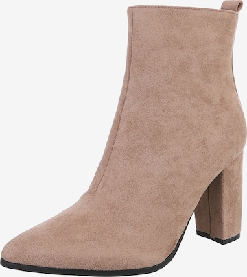 Ital-Design Stiefelette in Braun: Vorderseite