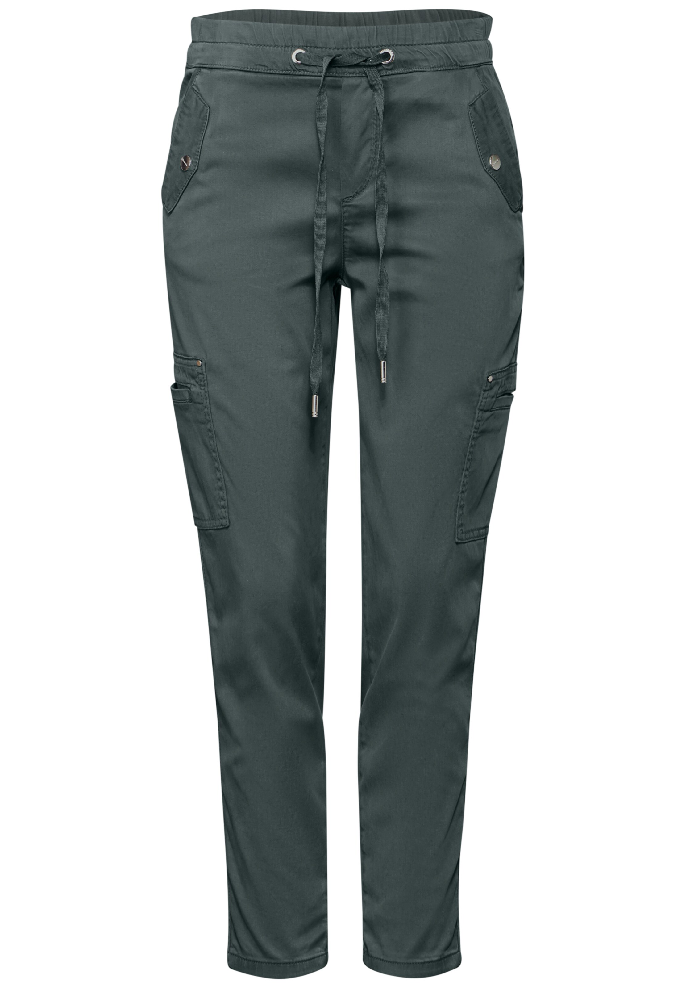STREET ONE Cargohose 'Bonny' in dunkelgrün, Produktansicht