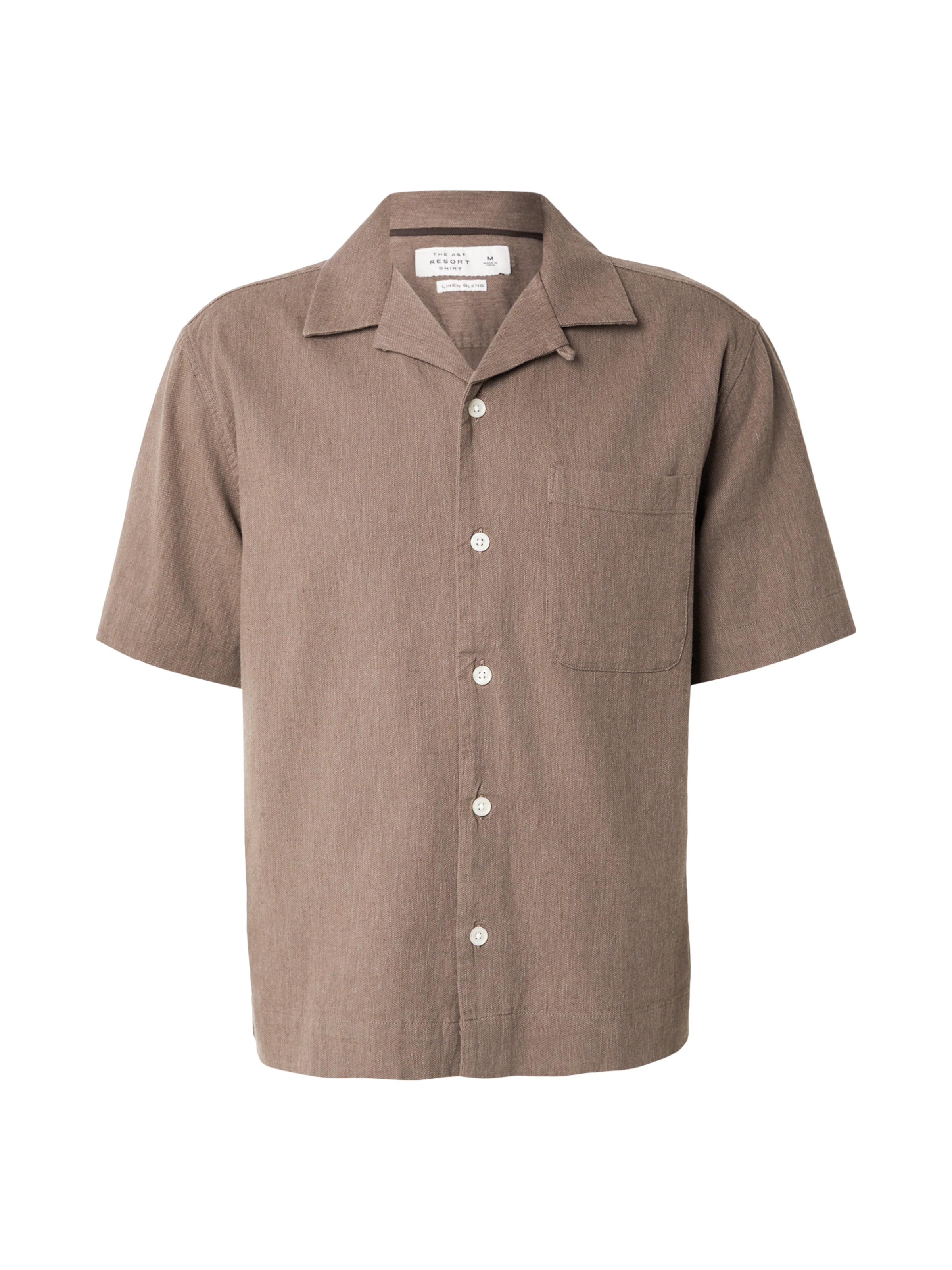 Coupe regular Chemise Abercrombie & Fitch en marron : devant