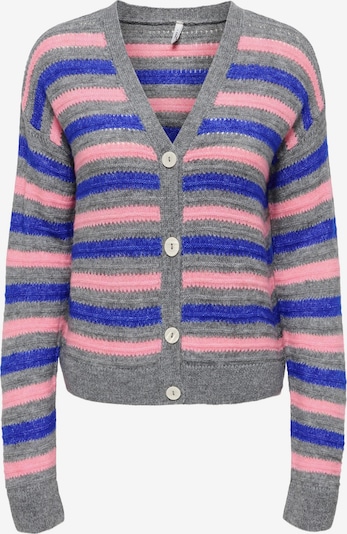 ONLY Neuletakki 'ONLPoppy' värissä tummansininen / meleerattu harmaa / roosa, Tuotenäkymä