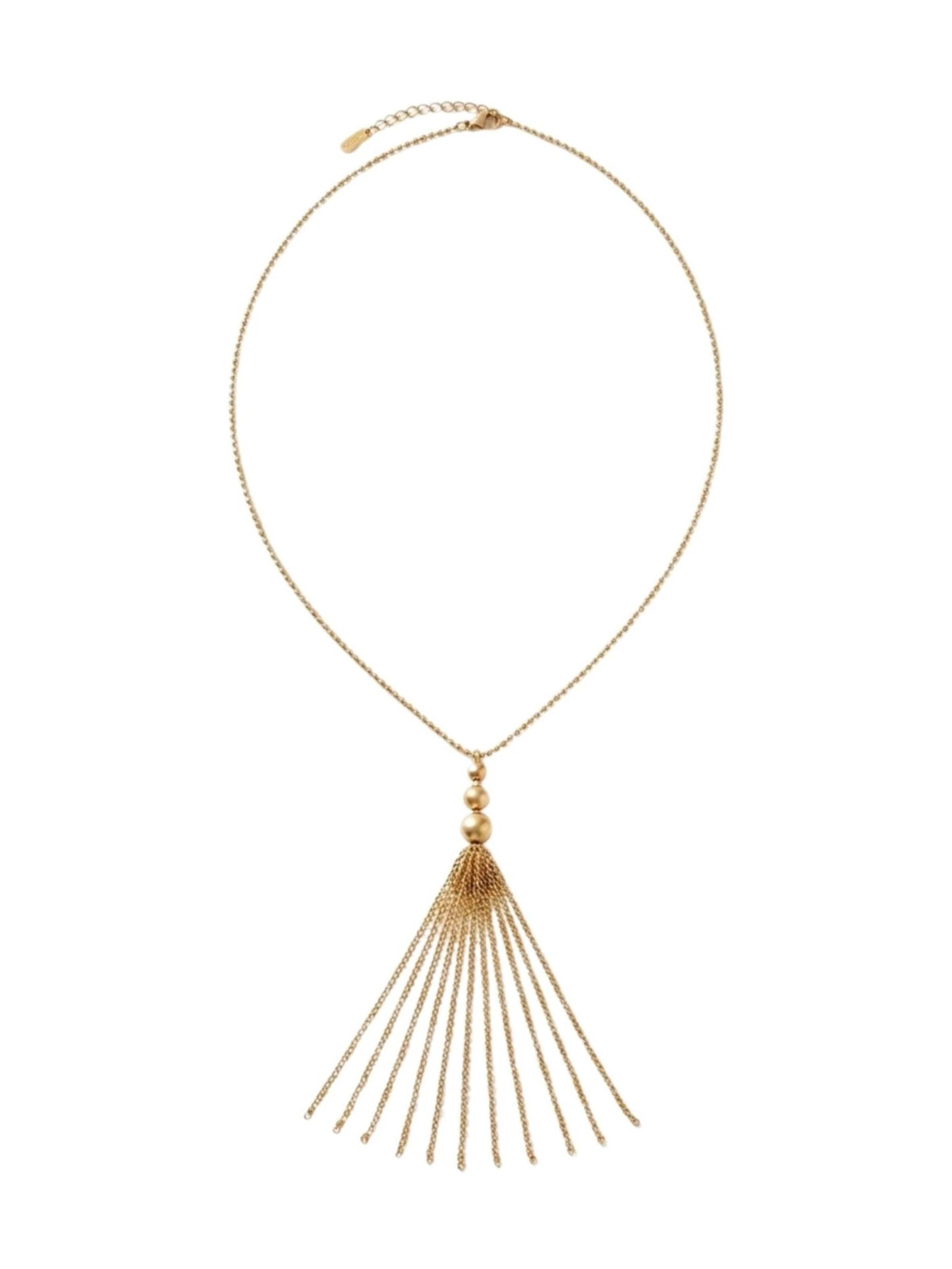 DNSK Copenhagen Ketting 'LINNEA' in Goud: voorkant