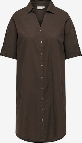 Robe-chemise ONLY Carmakoma en marron : devant