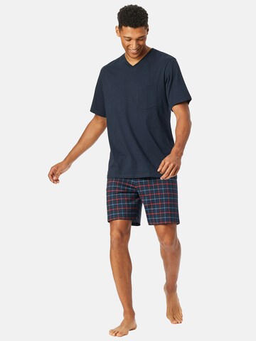 SCHIESSER Pyjama kort ' Comfort Essentials ' in Blauw