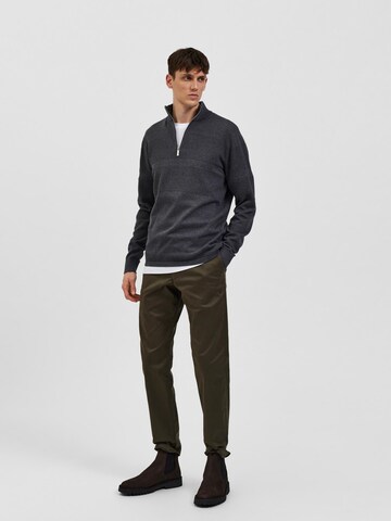 SELECTED HOMME - Pullover 'MAINE' em cinzento