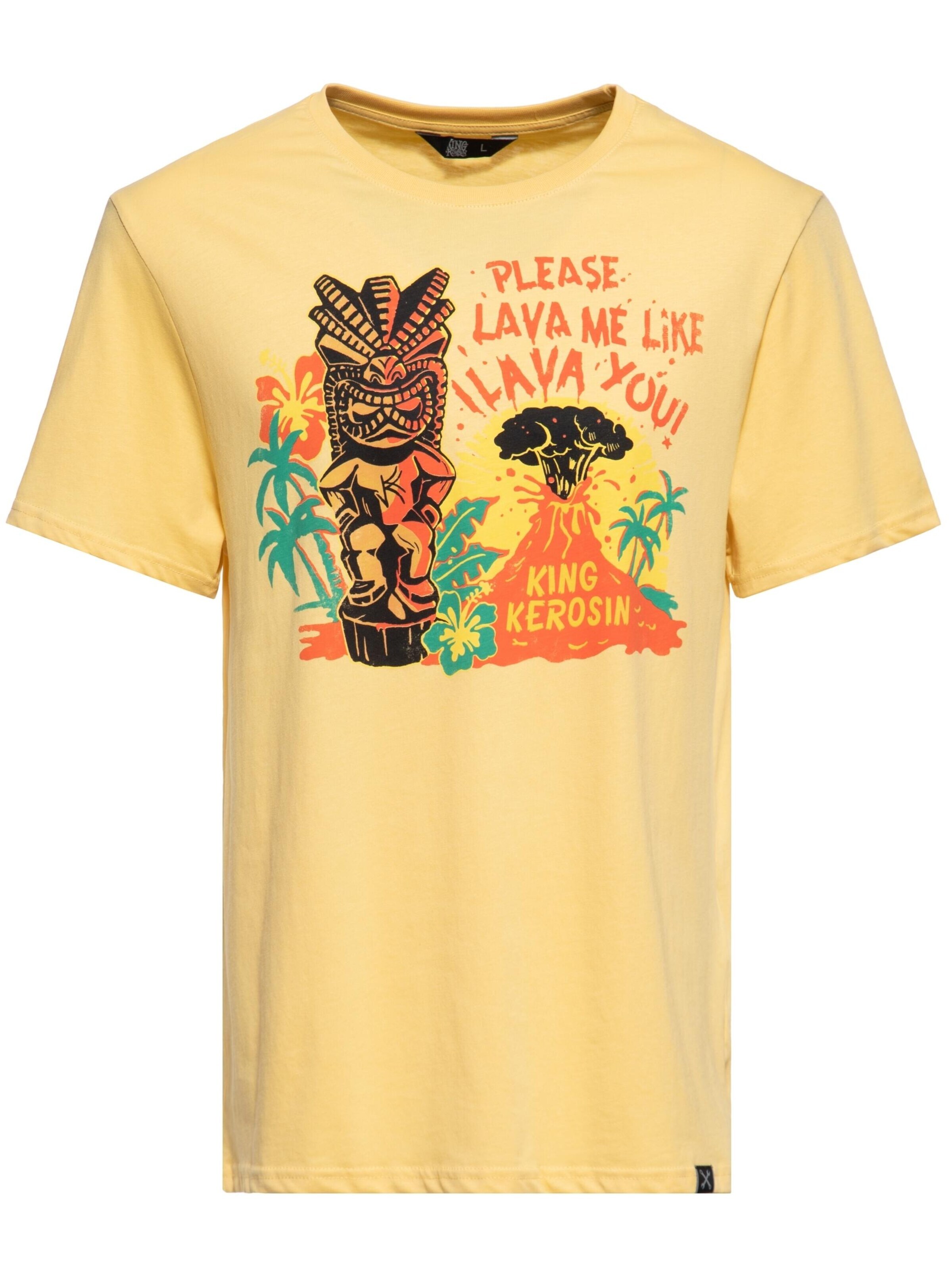 King Kerosin Shirt 'Lava' in Yellow: front