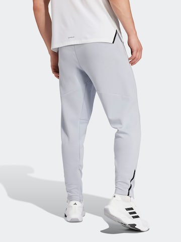 ADIDAS PERFORMANCE - Tapered Calças de desporto 'D4T' em cinzento: atrás