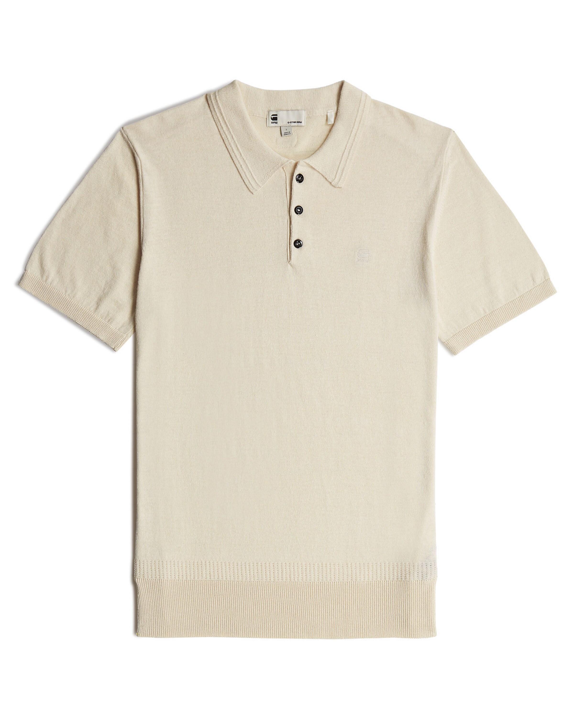 G-STAR Shirt 'Knitted' in Beige: voorkant