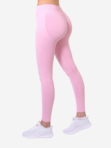OYOJ Skinny Leggings 'Nova Active Scrunch Tights - Pink' i rosa