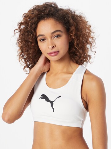 PUMA - Soutien Bustier Soutien de desporto '4Keeps' em branco: frente