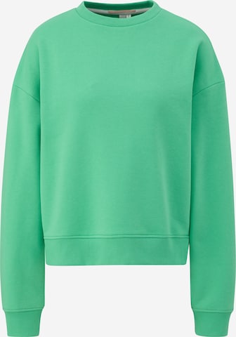 Sweat-shirt QS en vert : devant