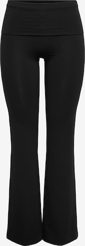 ONLYFlared/zvonoliki kroj Hlače 'ONLKISS' - crna boja: prednji dio