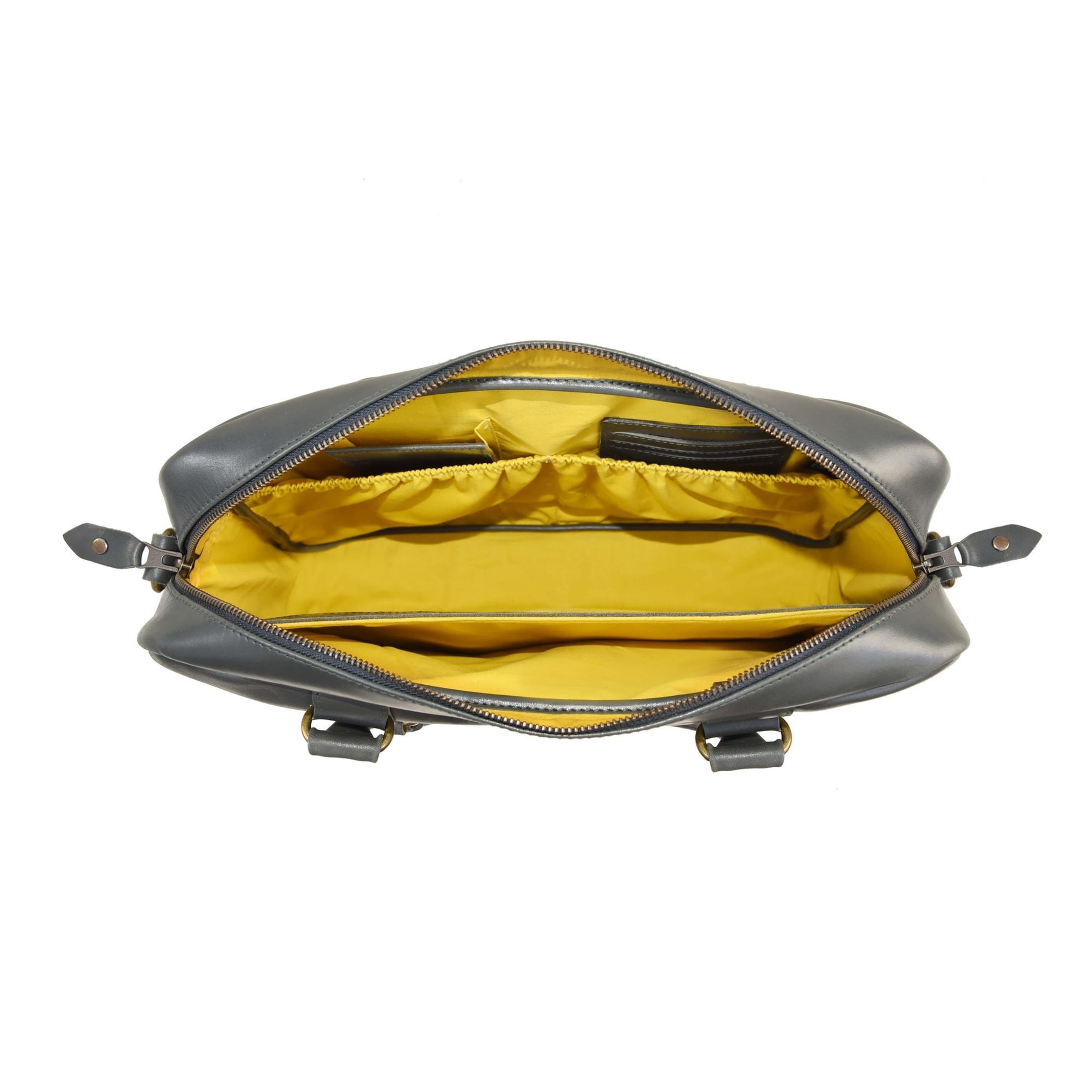 Buckle & Seam Document bag 'Everett' in Grey