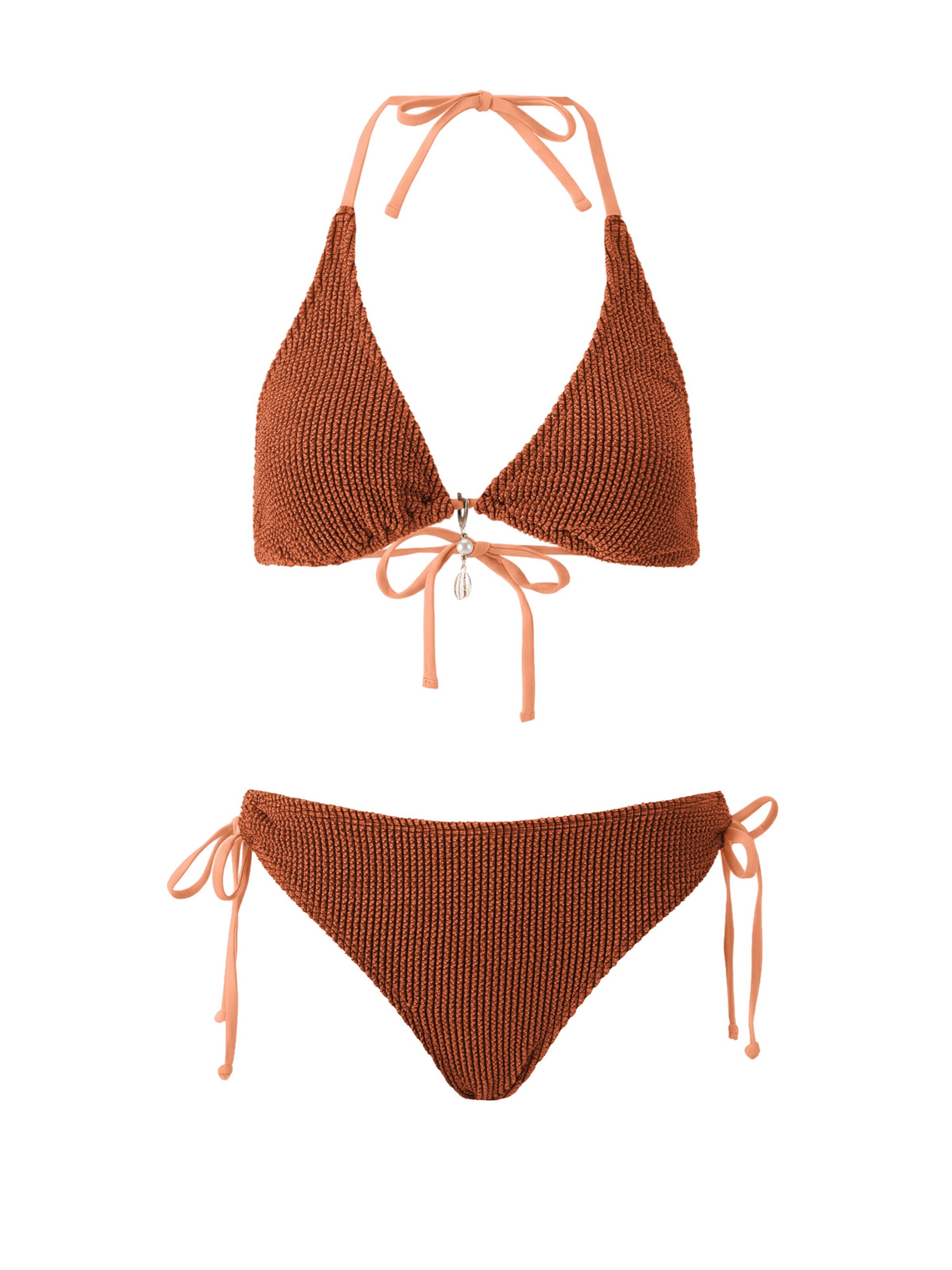 Cupshe Triangel Bikini 'Triangle'‌‌‌‌‌‌‌ in Braun