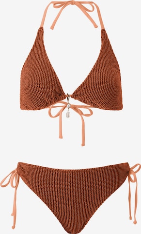 Cupshe Triangle Bikini 'Triangle' in Brown: front