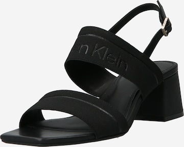 Sandales Calvin Klein en noir : devant