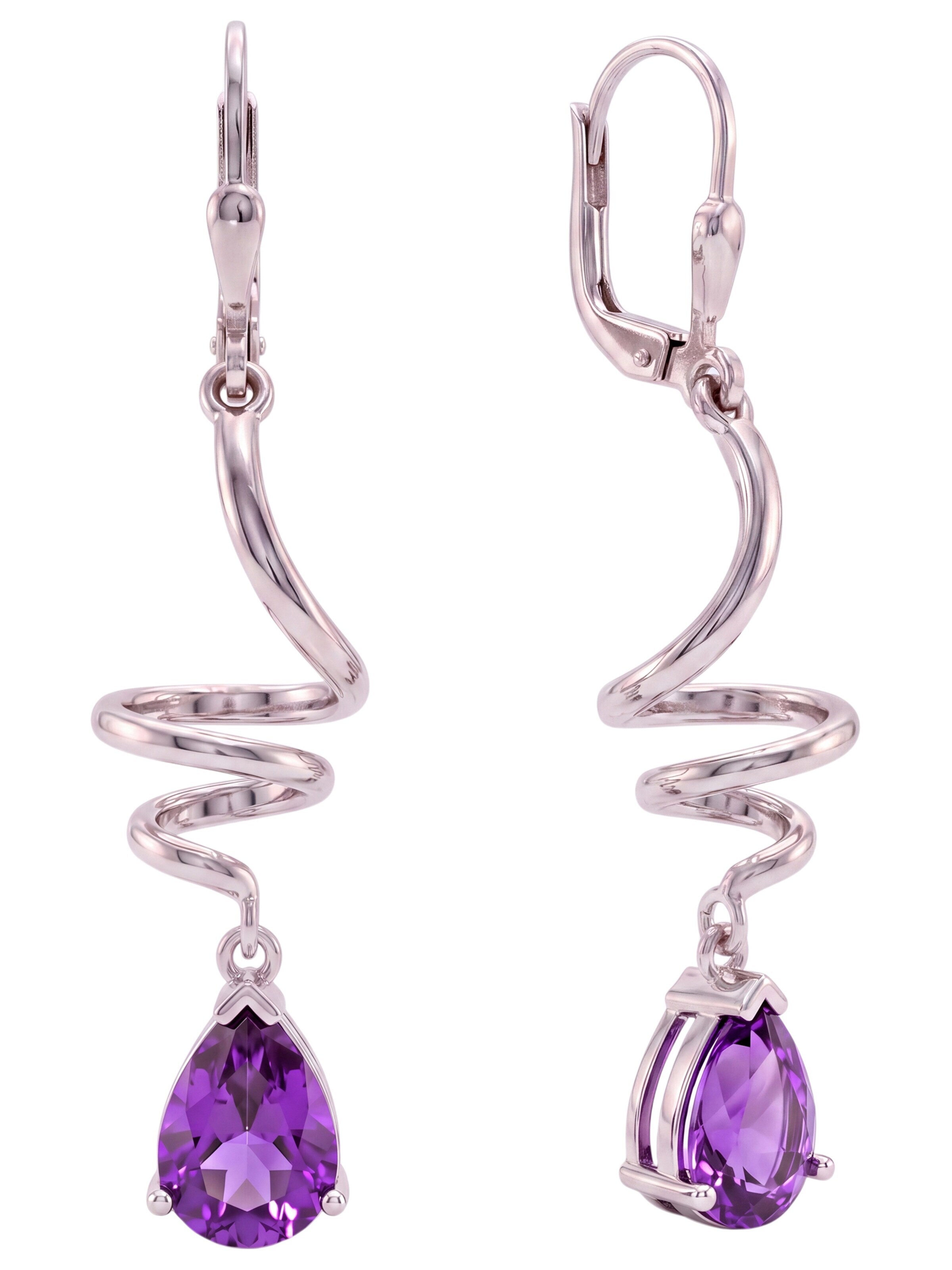 Jobo Earrings in Purple: front