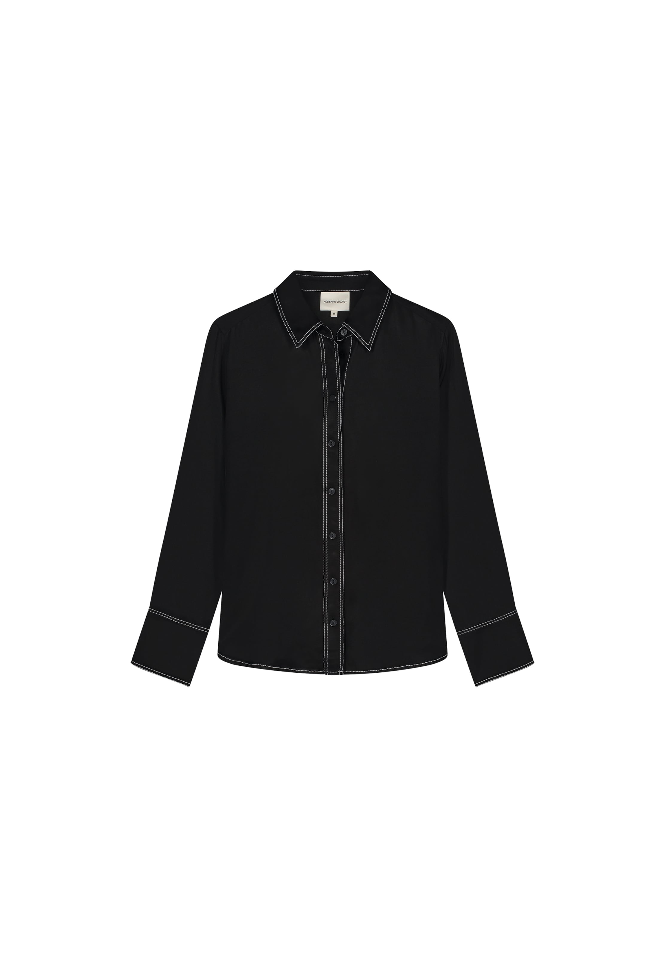 Fabienne Chapot Blouse in Zwart: voorkant