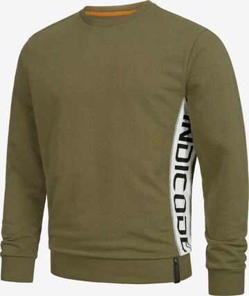 INDICODE JEANS Sweatshirt 'Nilon' in Green: front