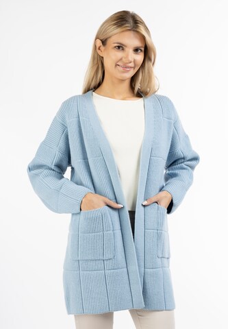 usha WHITE LABEL Knit Cardigan in Blue: front