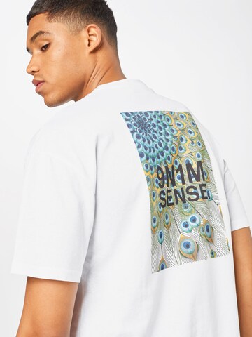 9N1M SENSE Shirt 'Peacock' in Wit