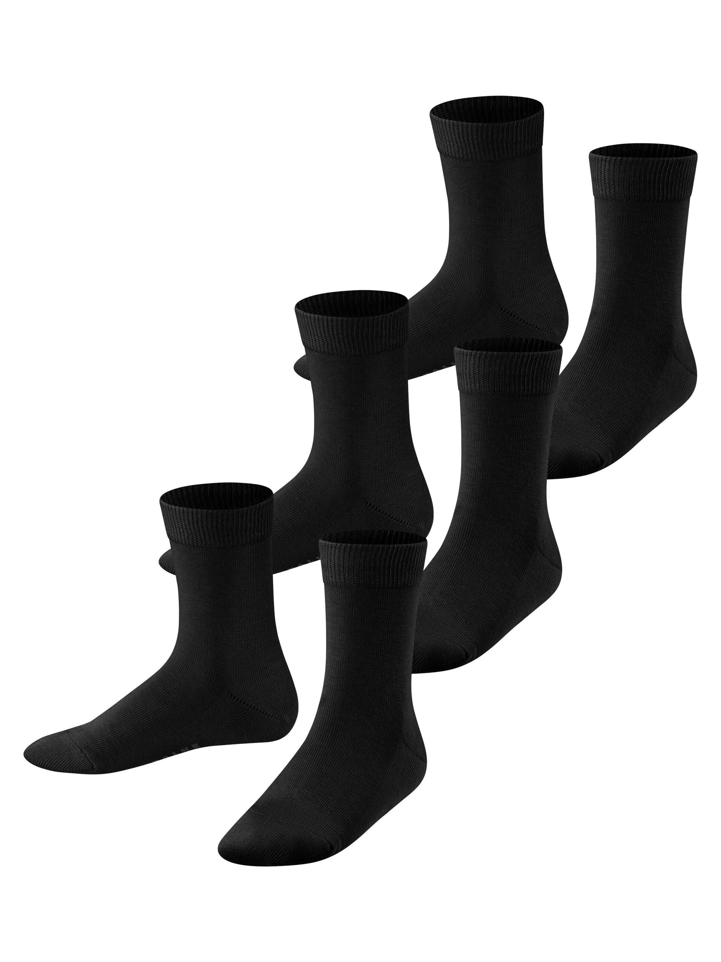 FALKE Socks 'Family 3-Pack' in Black: front
