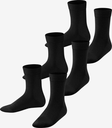 FALKE Socks 'Family 3-Pack' in Black: front