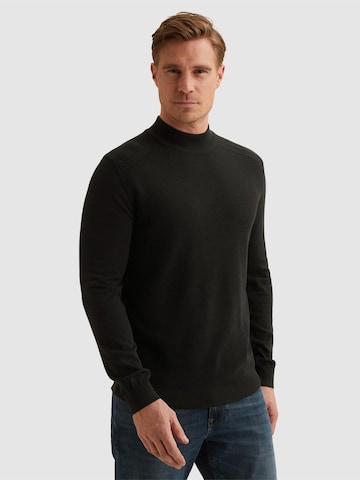 VANGUARD Neulepaita 'Pullover in cotton/modal with mockneck' värissä musta