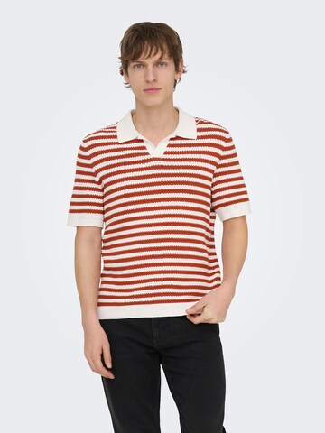 Only & Sons Свитер 'ONSSERGE' в Белый: спереди