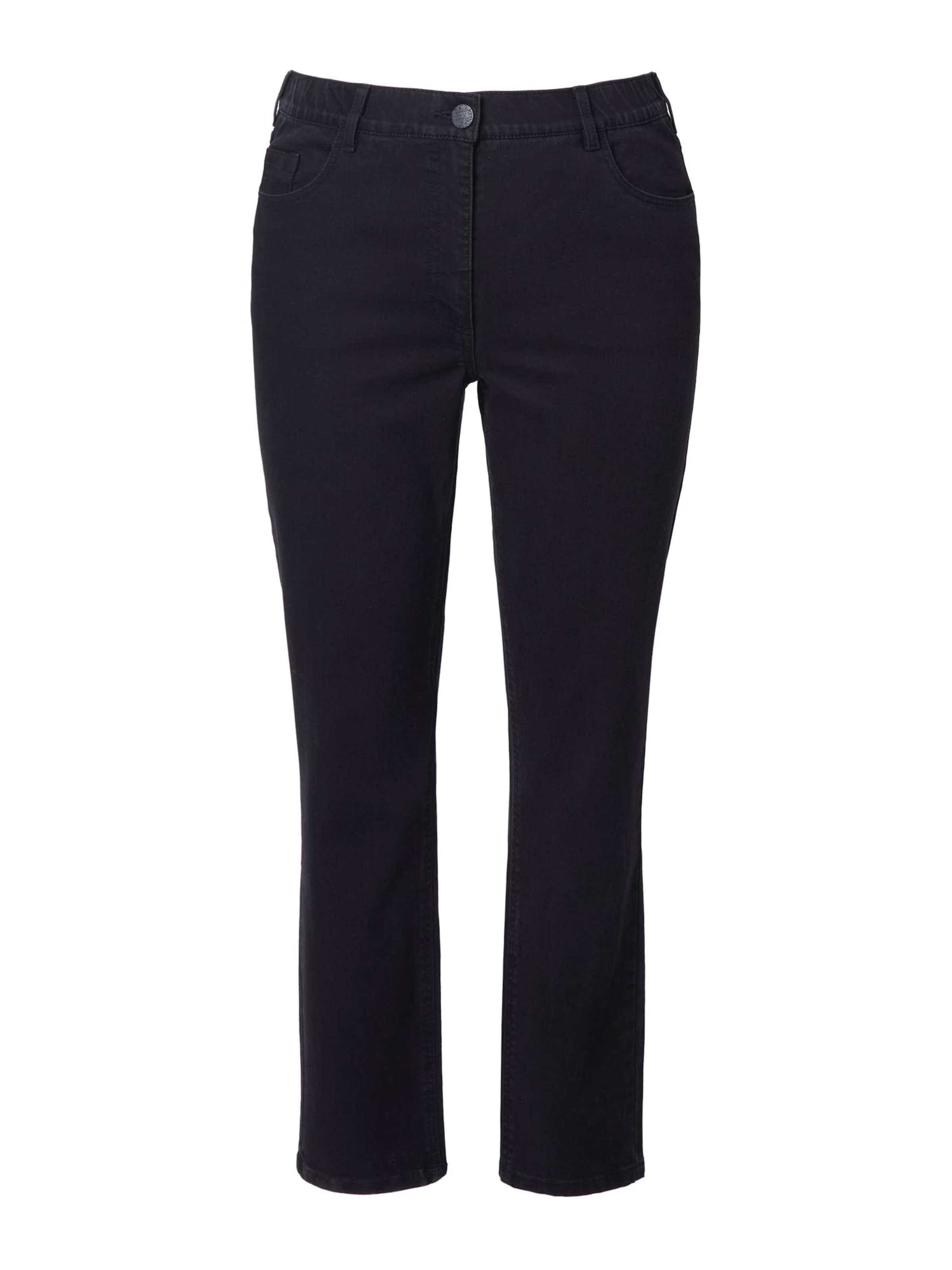 Ulla Popken Regular Jeans 'Mia' in Black: front