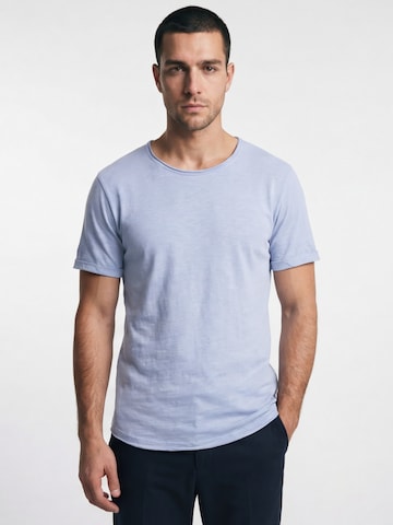Antargo Shirt 'Basic Open Edge' in Blue: front