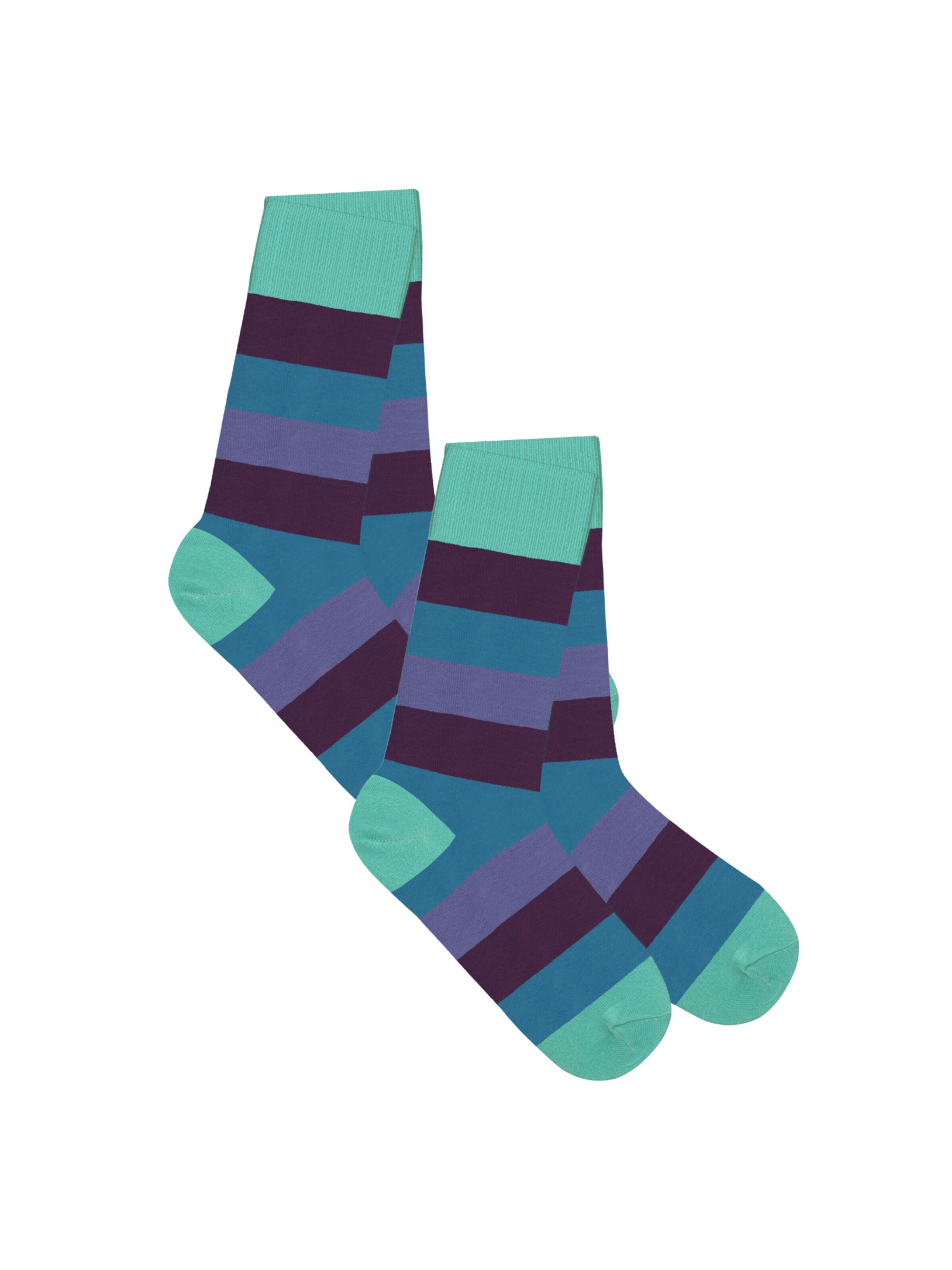Albero Natur Socks 'Bio-Baumwoll-Socken mit längerem Bündchen - 2er Pack' in Blue: front