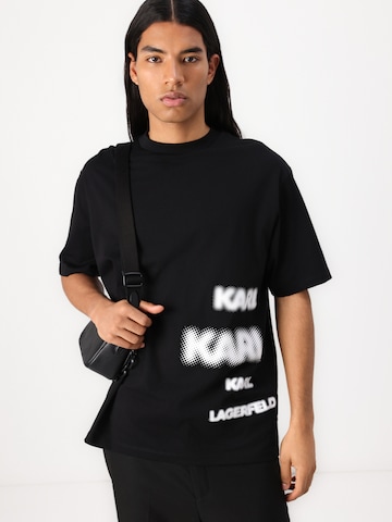 juoda Karl Lagerfeld Marškinėliai