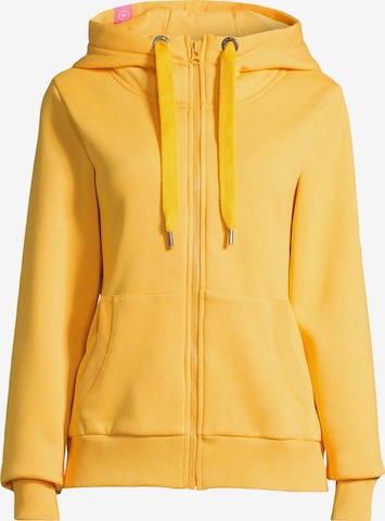 Veste de survêtement 'SÖÖTE' salzhaut en jaune : devant