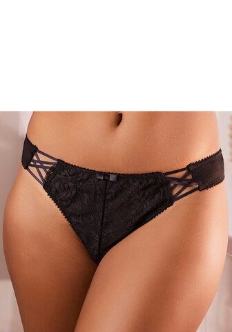 LASCANA Thong in Black: front