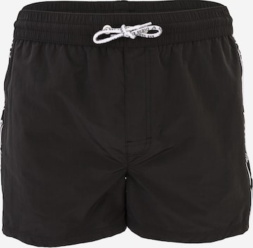Shorts de bain GUESS en noir : devant