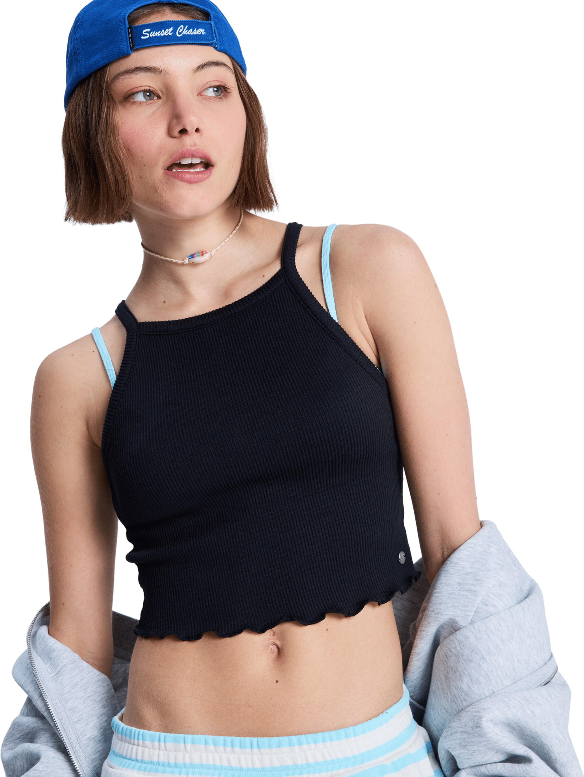 ROXY Top 'As I Am' in Grau: Vorderseite