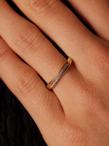 Lucardi Ring in Goud: voorkant