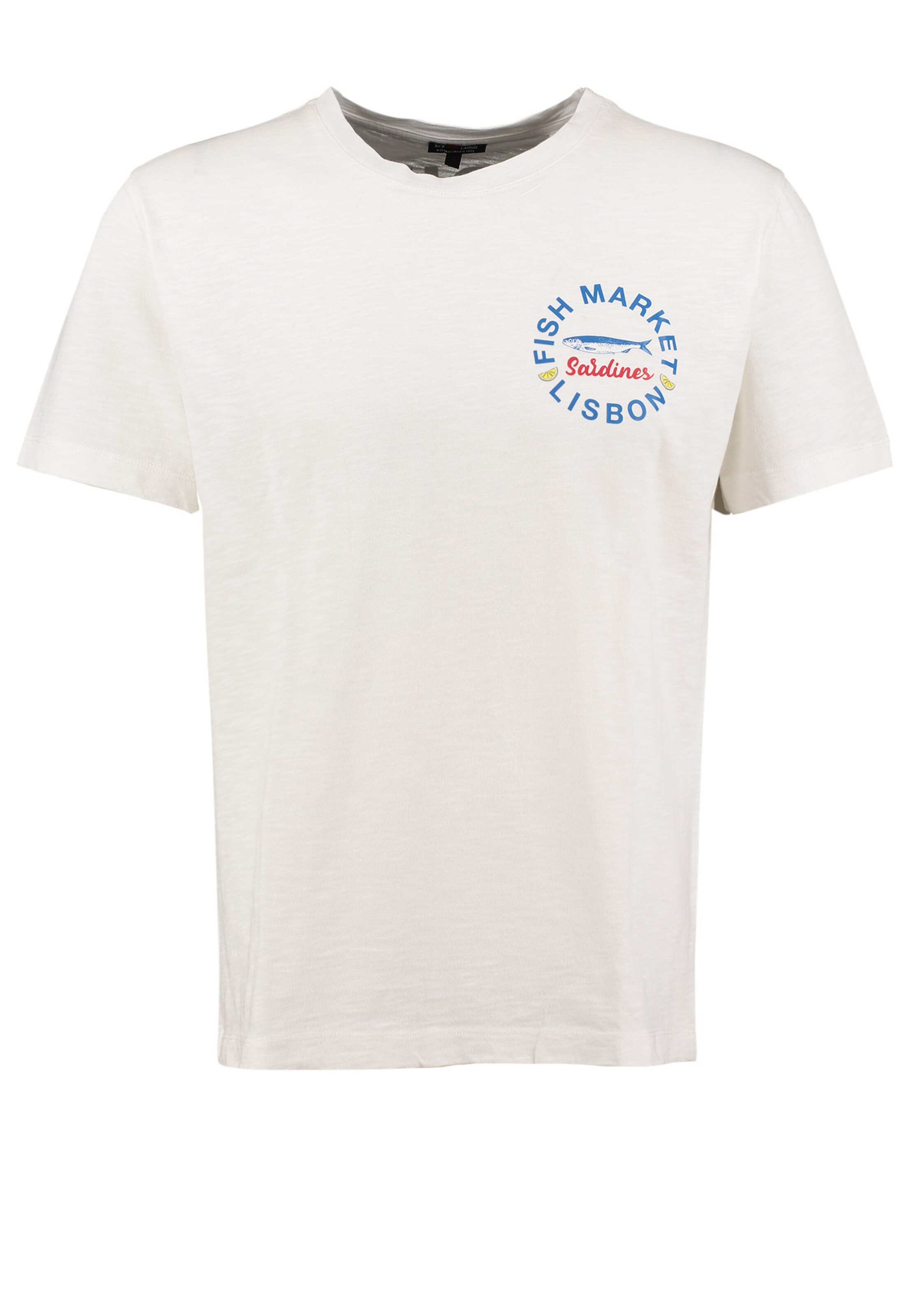 Key Largo T-shirt 'KLSARDINES' i beige: framsida