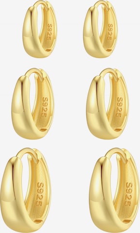 Hey Happiness Oorbellen 'Dome Trio' in Goud: voorkant