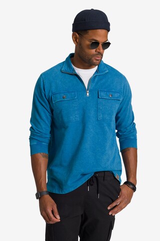 STHUGE Sweatshirt in Blauw: voorkant